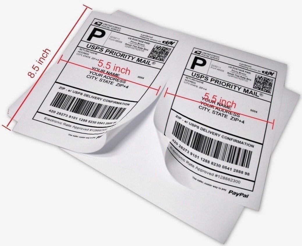 200 Shipping Labels Blank Self Stick Paper for printing USPS UPS eBay Postage