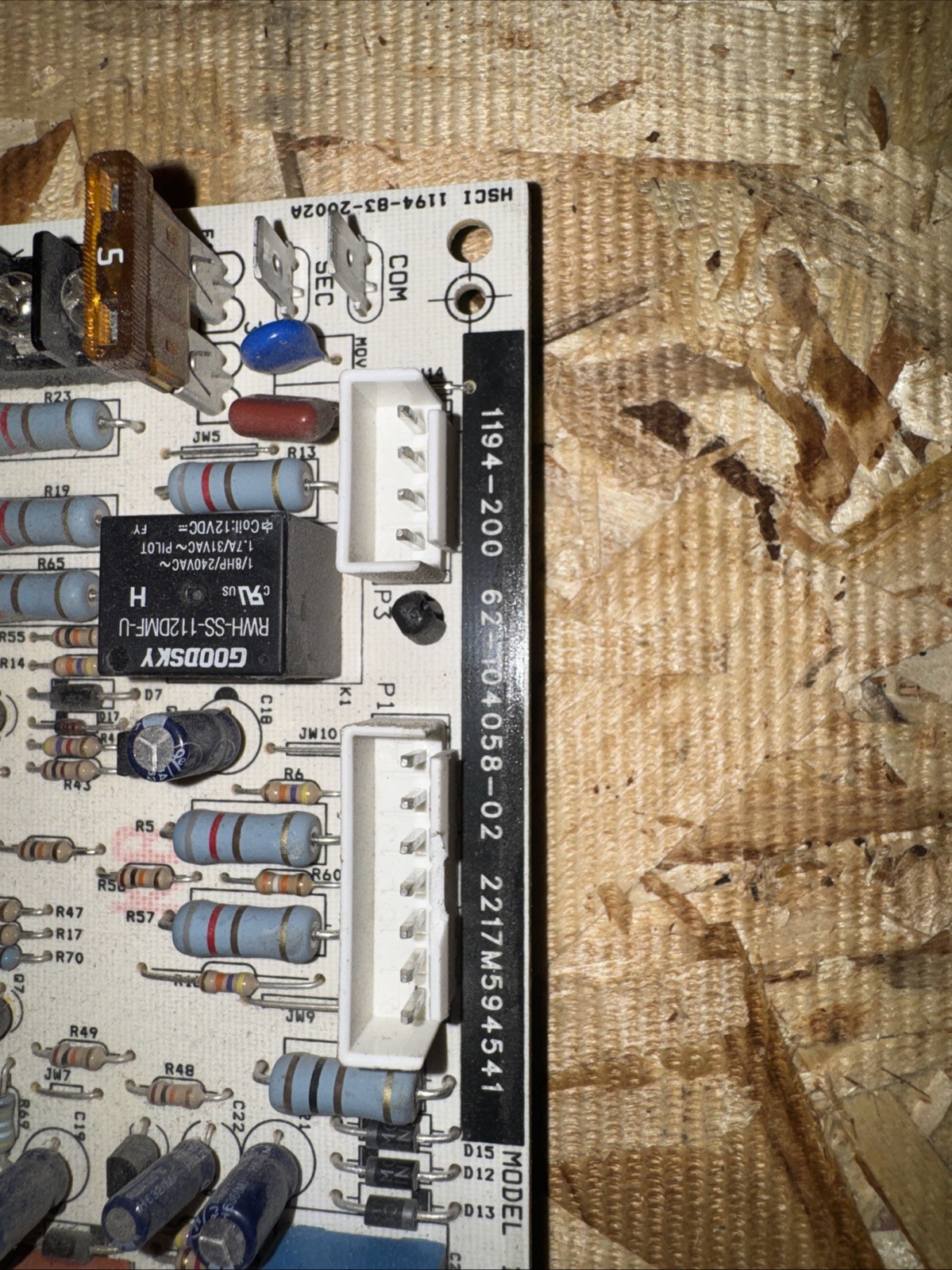 Rheem Ruud 62-104058-02 Furnace Control Circuit Board 1194-200 Num#535