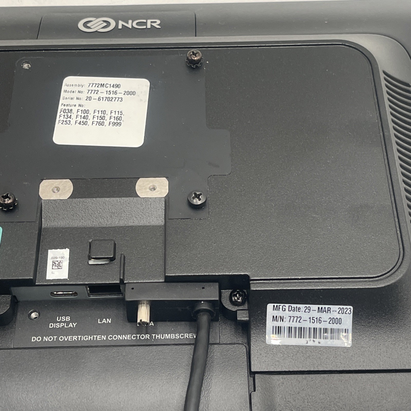 NCR CX7 7772-1516-8801 POS TERMINAL w/ 8GB Ram 128GB SSD UNKNOWN OS