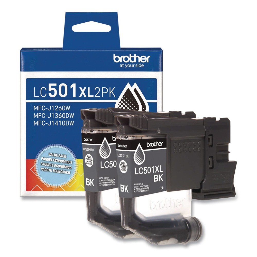 Brother LC501XL2PKS 500 Page-Yield High-Yield Ink – Black (2/PK) New