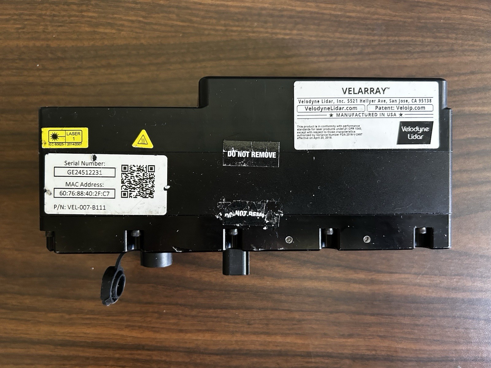 Velodyne Velarray H800 Lidar Sensor MPN VEL-007-B111- FAST SHIPPING