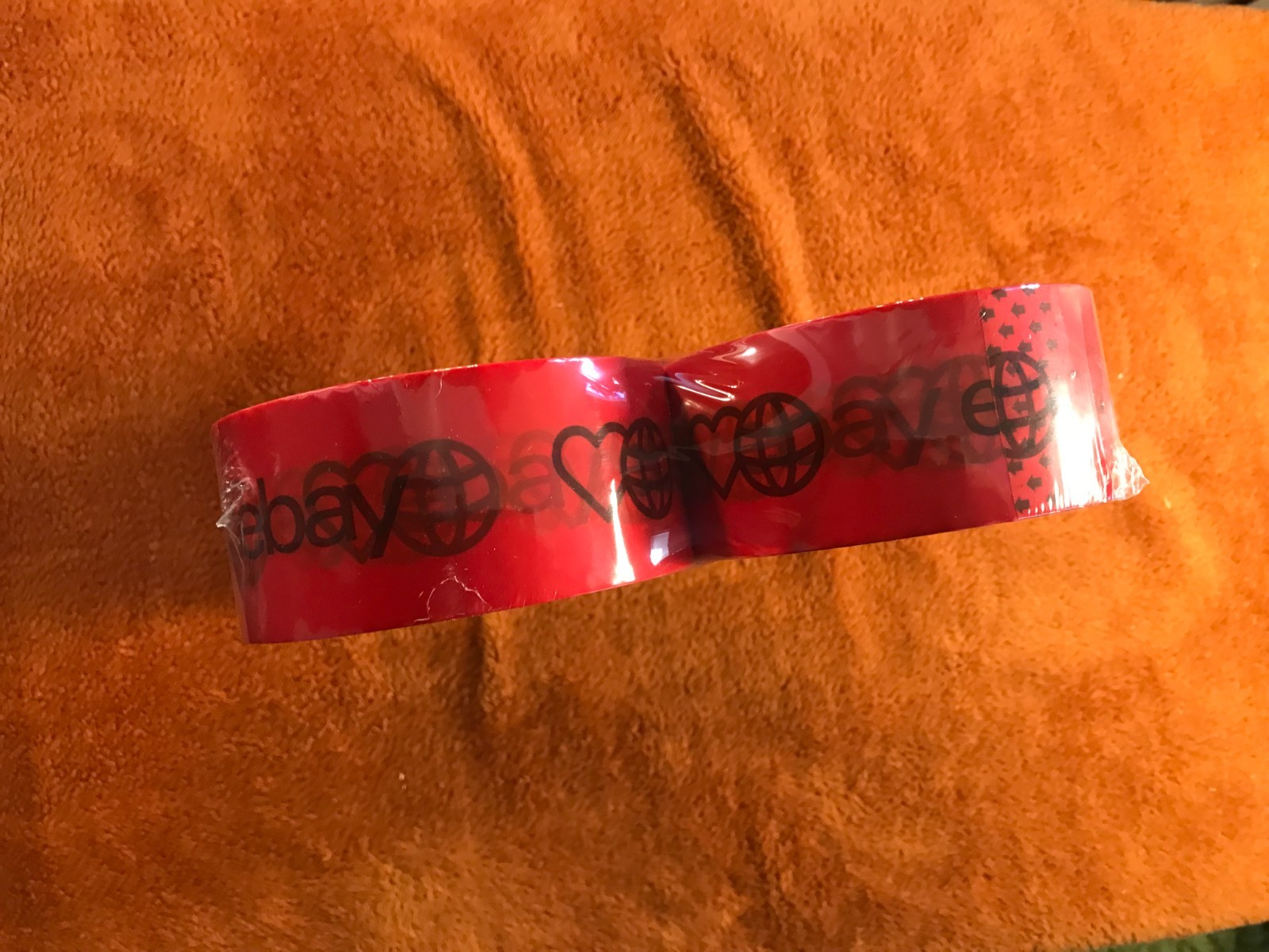 6 Rolls EBAY BRANDED Packaging Tape RED Logo 2″ x 75 yards NEW SEALED!