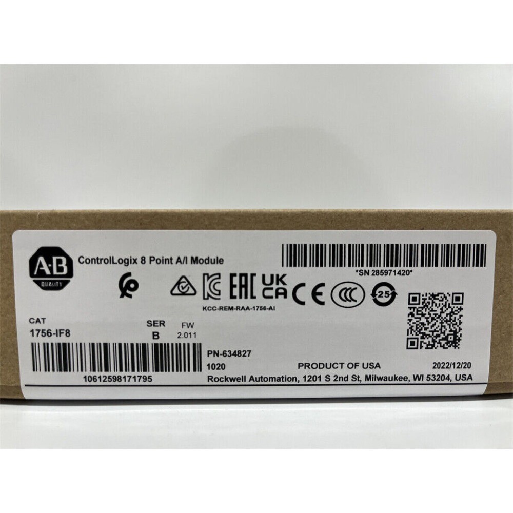 Sealed Allen-Bradley 1756-IF8 /A ControlLogix Point A/I Module US Free Tax
