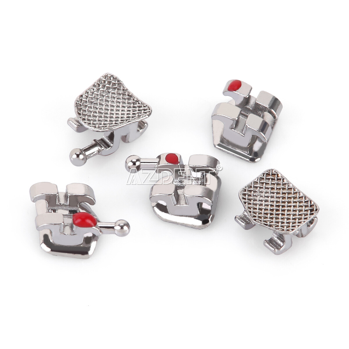 AZDENT Orthodontic Dental Brackets Roth MBT.022/.018 Hooks/Niti Round Arch Wire