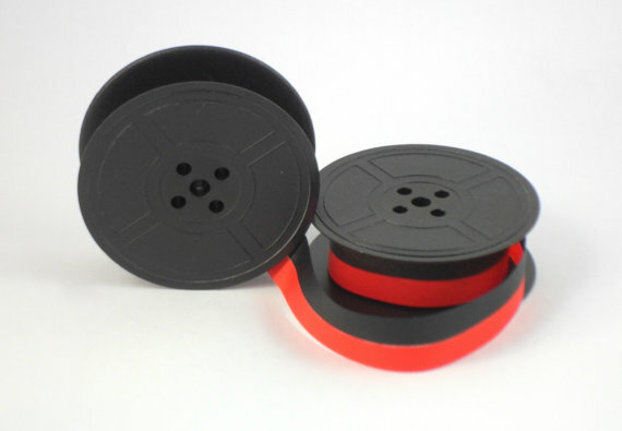 2 PK For Less! Vintage Portable Manual Royal Typewriter Spool Ribbon Black Red