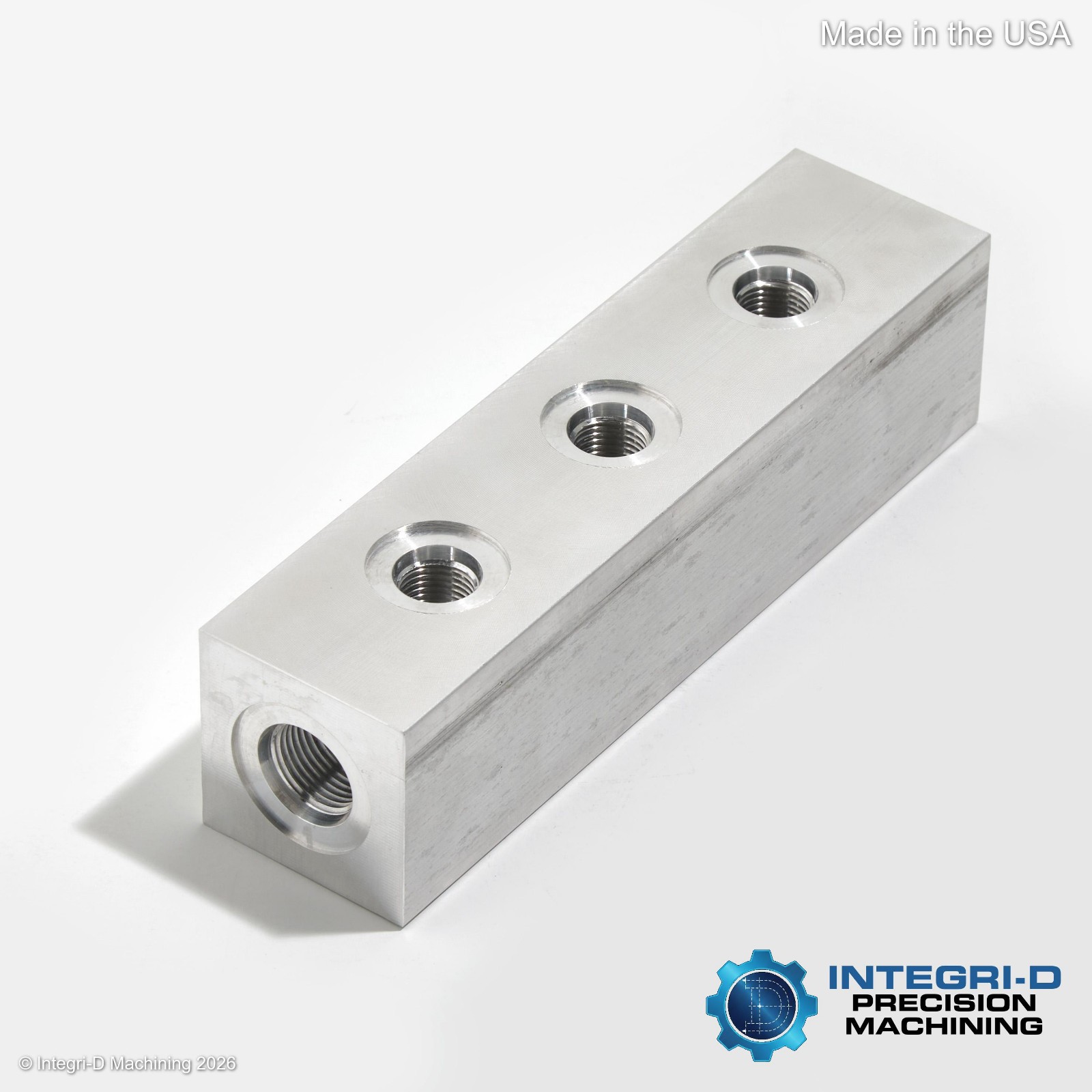 3-Port Hydraulic Manifold SAE ORB-8 Inlet 1/2″ to ORB-6 Outlets 3/8″ Splitter