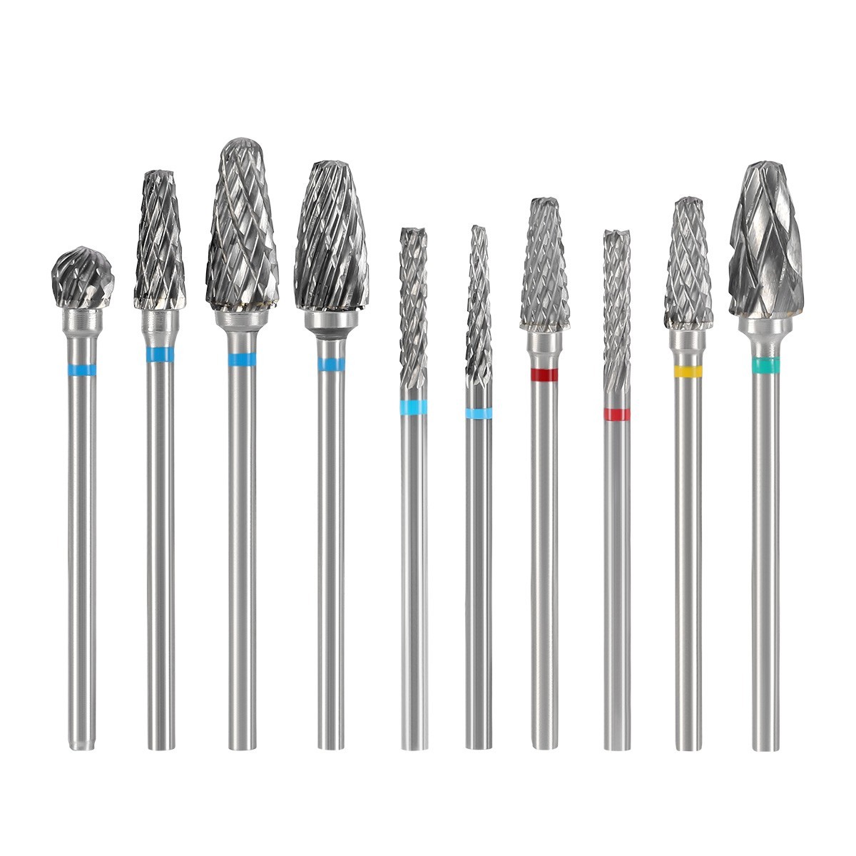 10 Pcs Dental Lab Polishing Bur Drills Tungsten Steel Carbide Burs 2.35MM