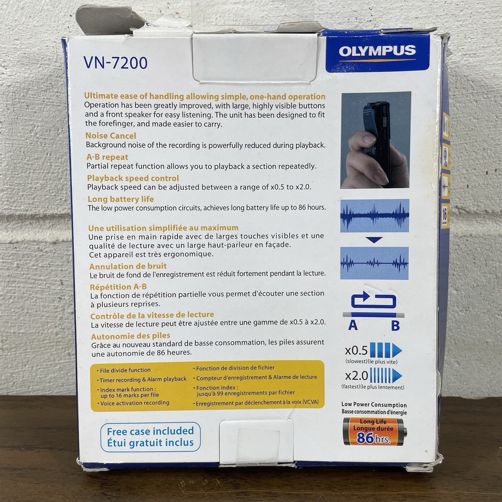 Olympus VN-7200 Handheld Digital Voice Recorder 2GB 1100 hrs. New