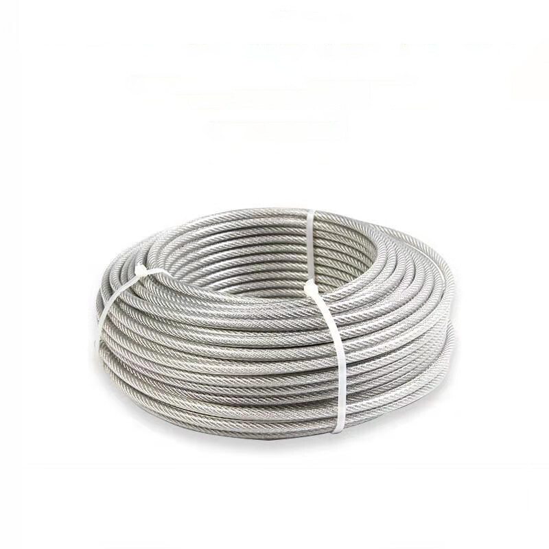 304 Stainless Steel Wire Rope Cable Rigging Φ0.5mm-12mm PVC Coated Clear / Black