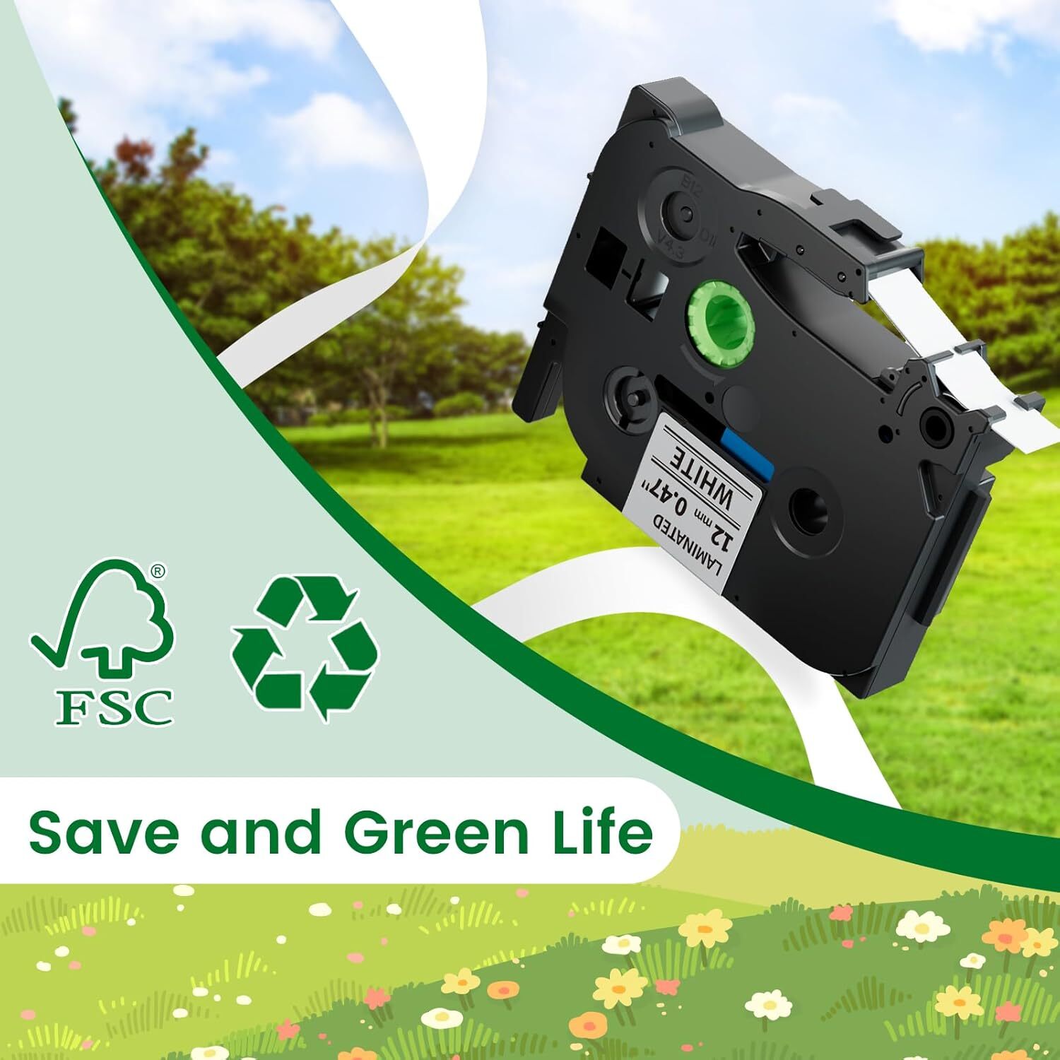 10Pk Compatible Label Maker Tape 12mm for Brother P-Touch TZ-231 TZe-231 PT-D210