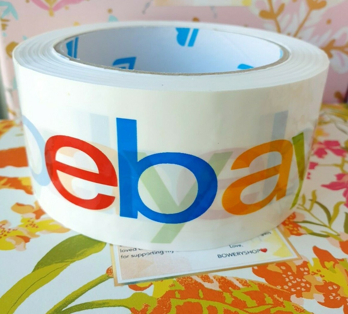 4 Rolls Official eBay Brand Logo Packing Packaging Tape Shipping 2″ x 75 yards
