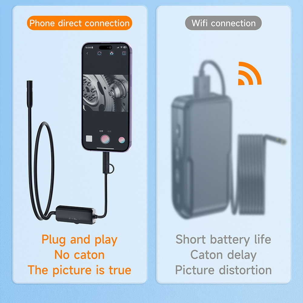5.5mm For iOS iPhone 17/16/15/14/13 iPad Android Phone Endoscope Inspect Camera