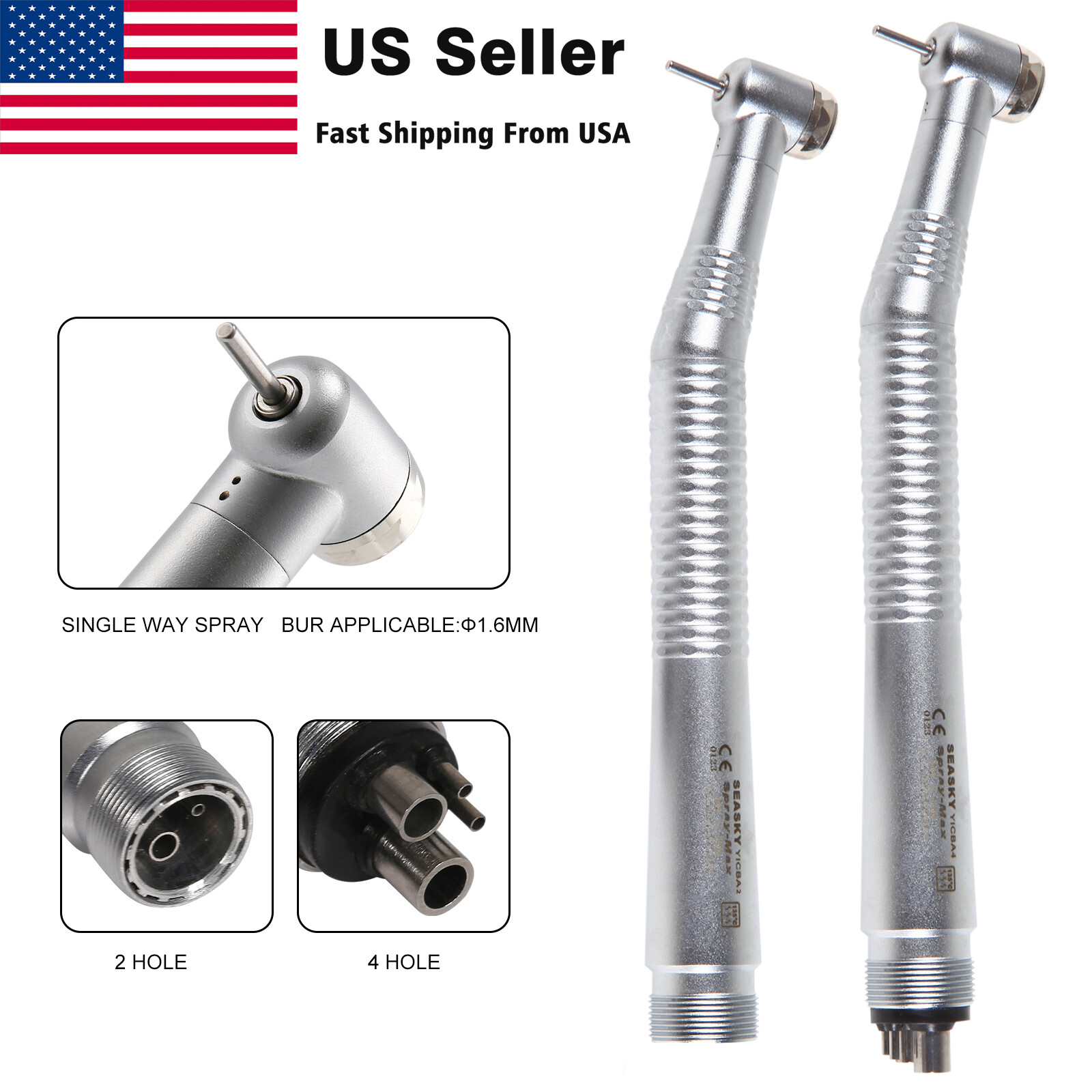 Dental Cartridge Rotor for SEASKY Y1BA4 Y1BA2 High Speed Handpiece 2/4HOLE