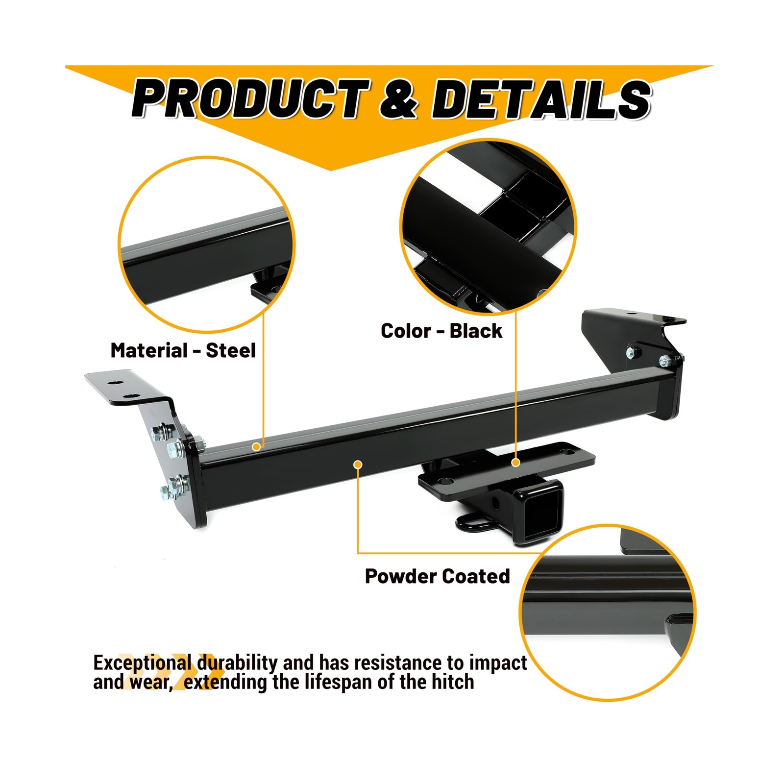 Kojem Class 4 Trailer Hitch Compatible with 2016-2023 Toyota Tacoma 2″ Receiv…