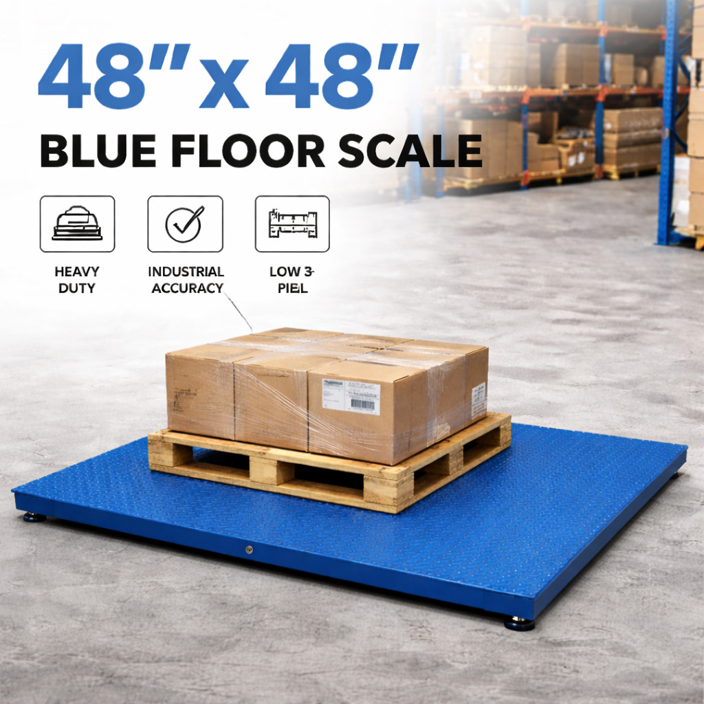 New 48″x48″ Industrial Floor Scale 10000 lb Pallet Scale Heavy Duty Warehouse