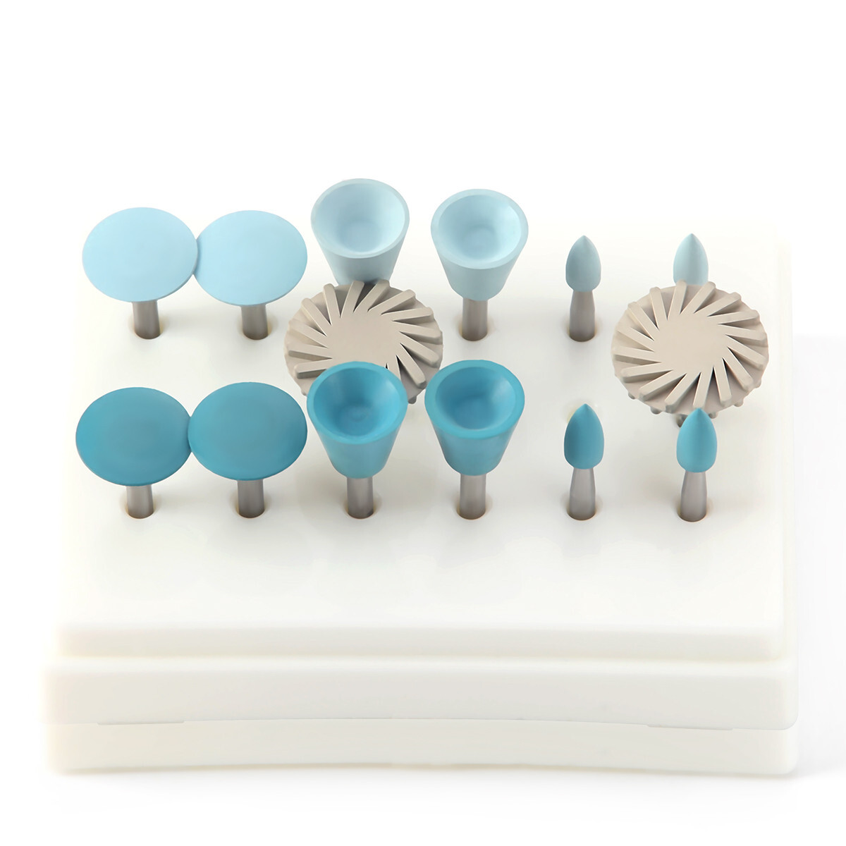 AZDENT kit de pulido de resina dental discos ruedas burs RA 2.35mm 12pcs/pack