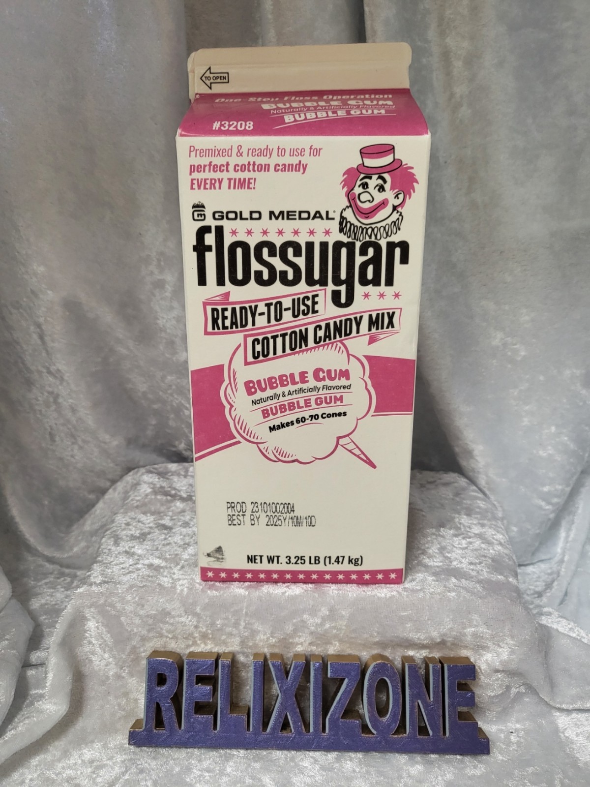 Gold Medal Flossugar Wacky Bubble Gum Cotton Candy Mix 3.25lb Sealed