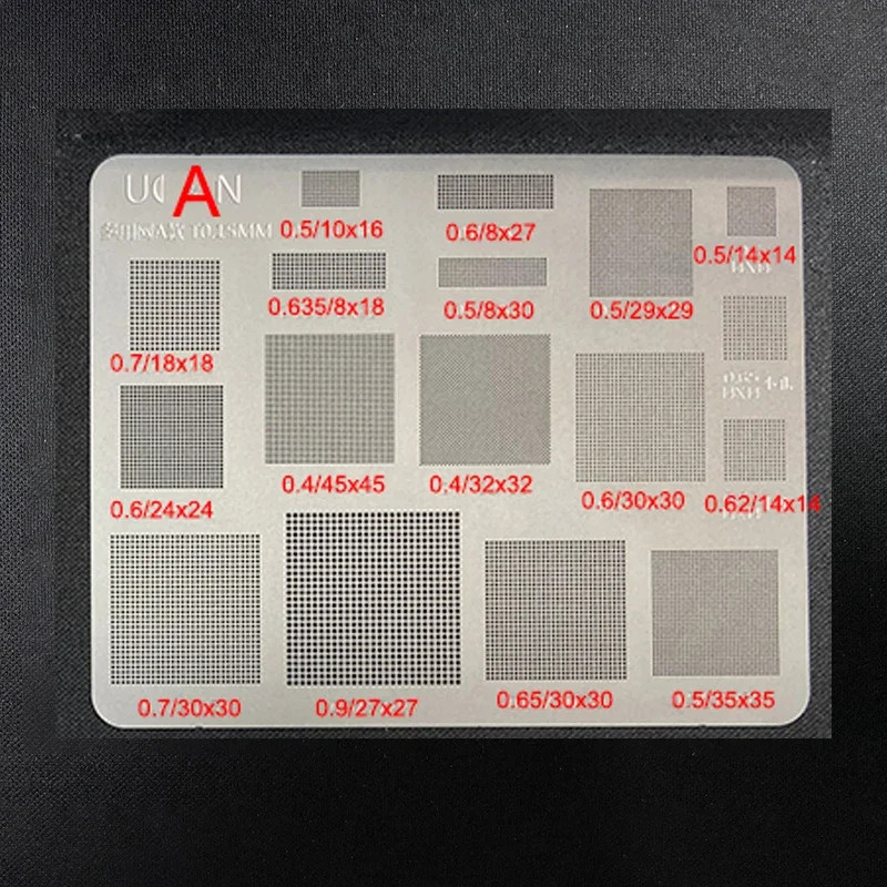 1/3Pcs High Quality Universal BGA Reballing Stencil Square Hole Direct Heating B