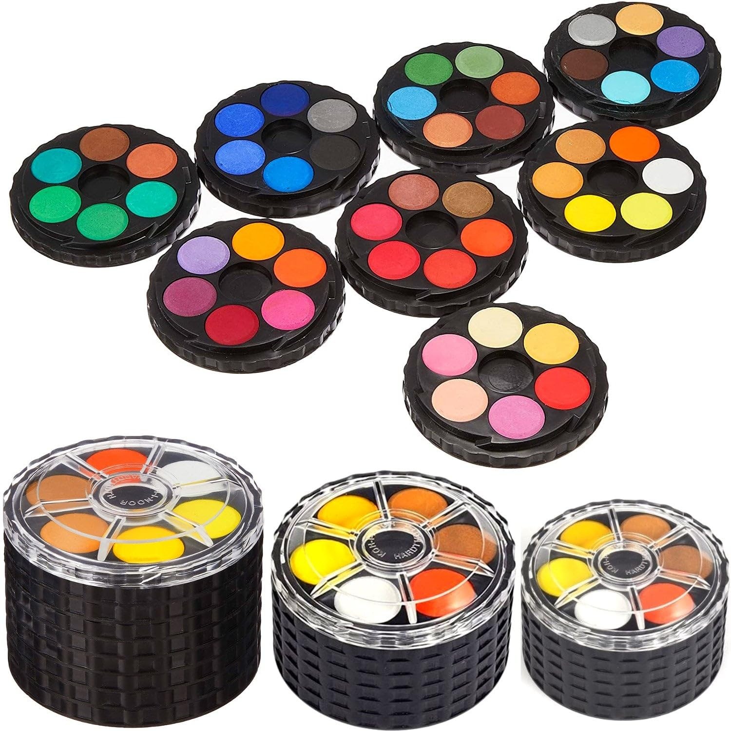 36 Round Water Colour Paint Tin Set Artist Quality Watercolor Palette