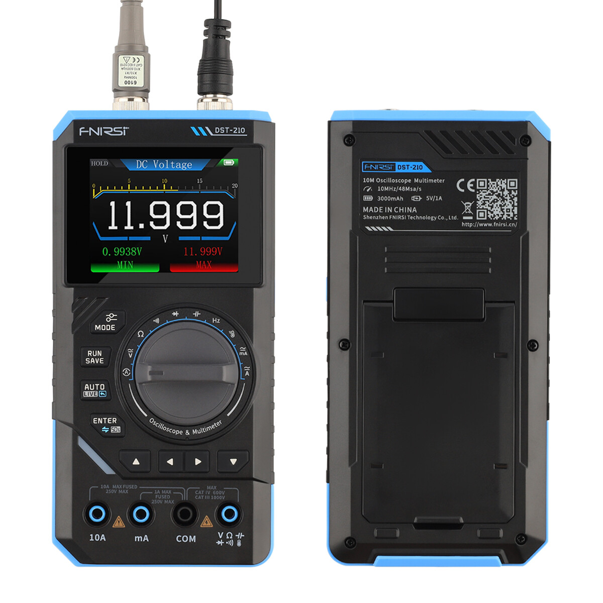 FNIRSI DST210 3-In-1 Handheld Digital Oscilloscope Multimeter Signal Generator`