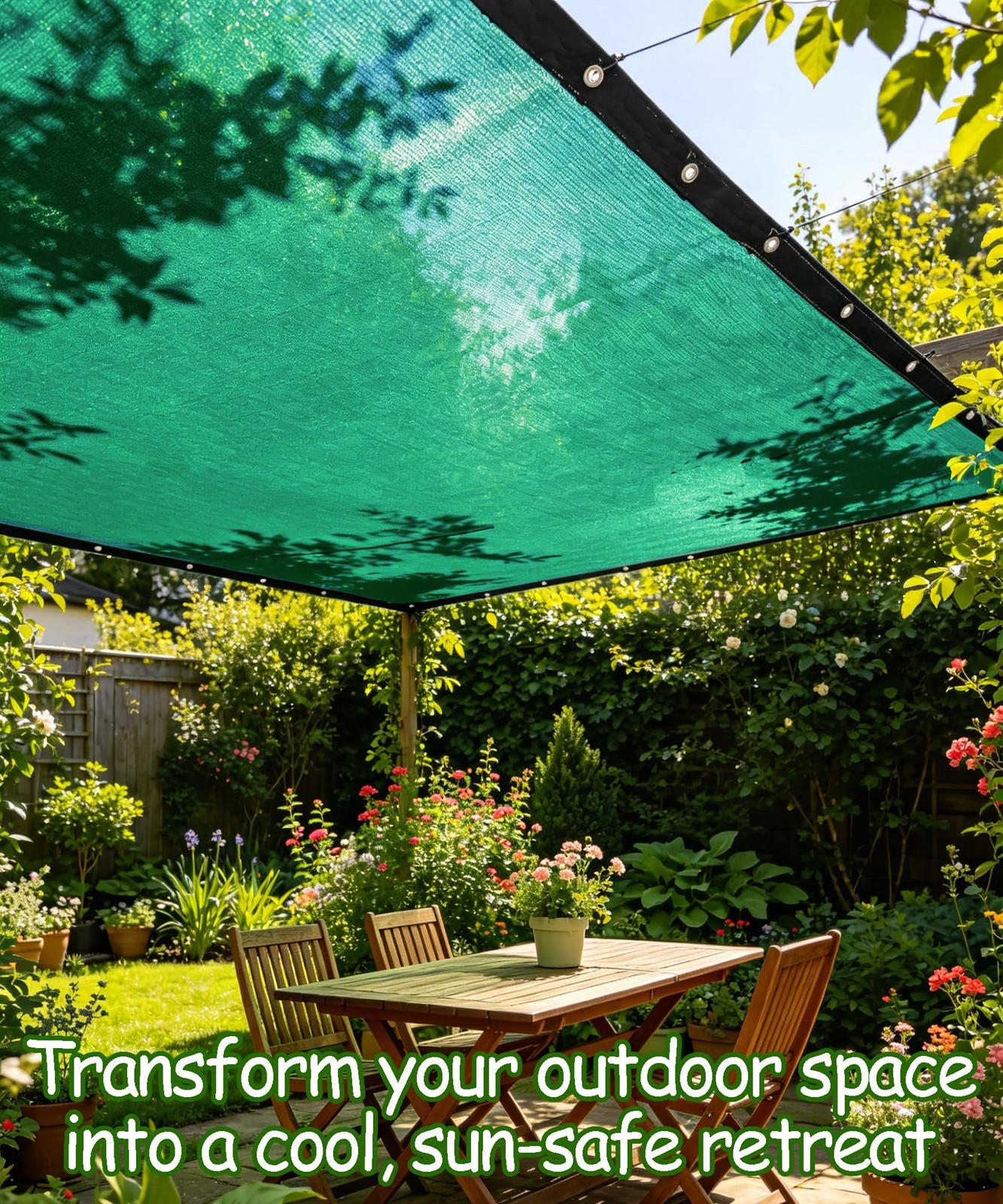 90% Green Shade Cloth 10ft x 20ft Heavy Duty Outdoor Mesh Tarp with Grommets,…