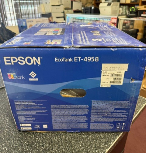 Epson ET-4958 EcoTank Wireless All-in-One Color Supertank Printer, C11CL40203