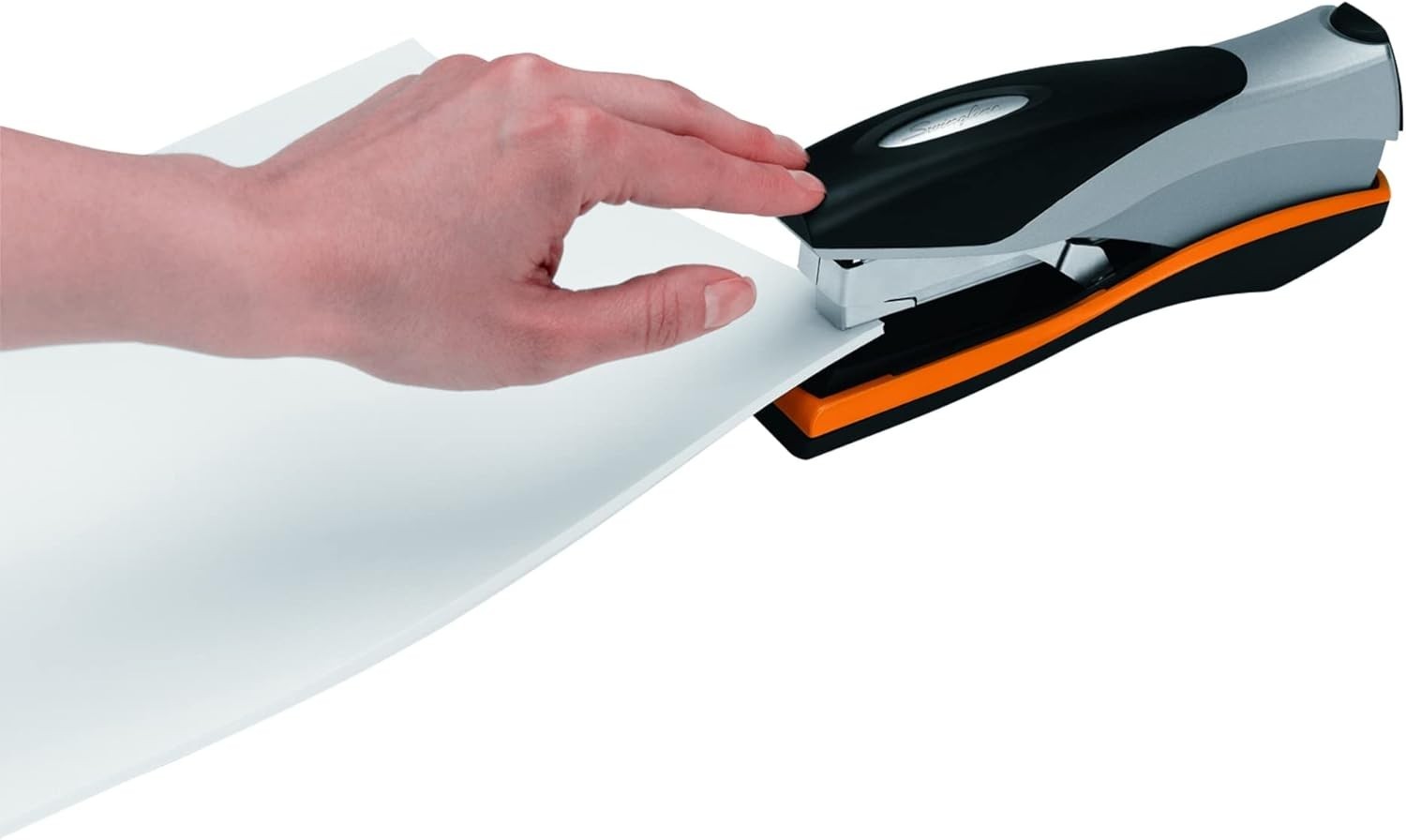 Black/Silver Desktop Stapler, 40 Sheet Capacity, Low Effort