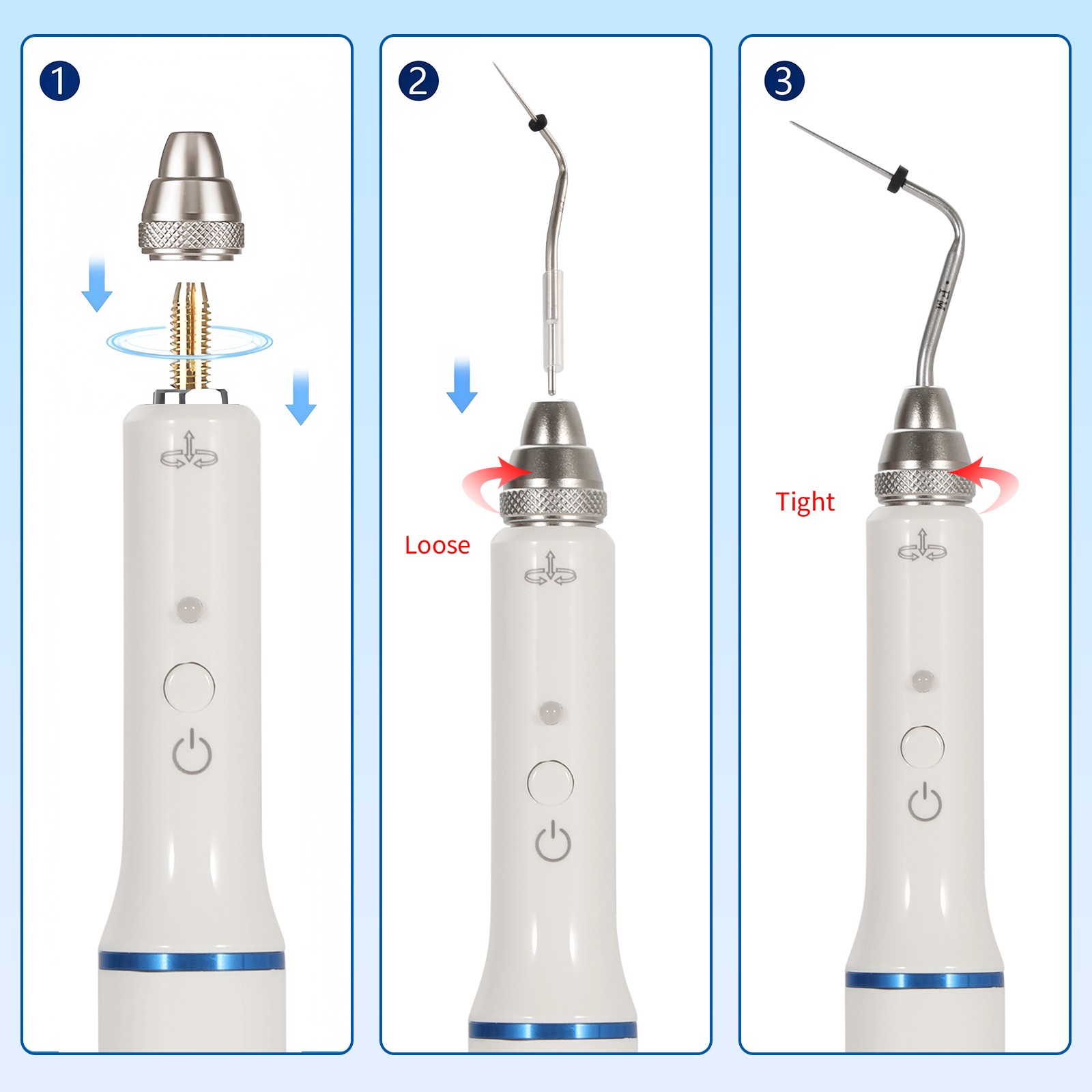 Dental Cordless Gutta Percha Obturation System Endo Heated Pen With 2 Tips CE