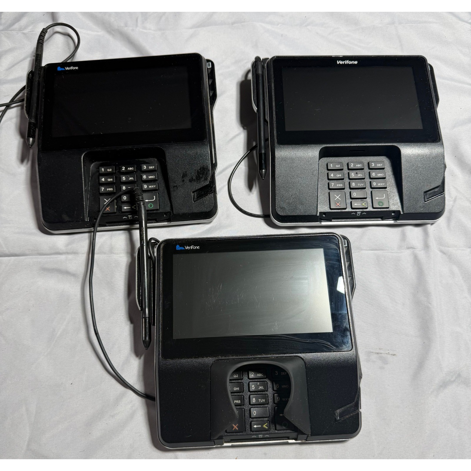 Lot of 3 Verifone MX 925 Credit Card Terminals MX925CTLS POS Payment Reader