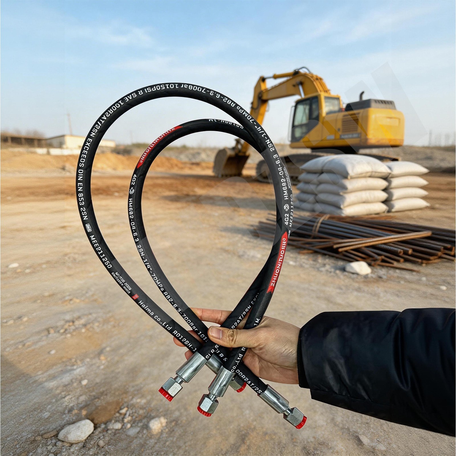 AGT Miva China Mini Excavator M14x1.5x 36″ Hydraulic Hose New Both Ends Straight