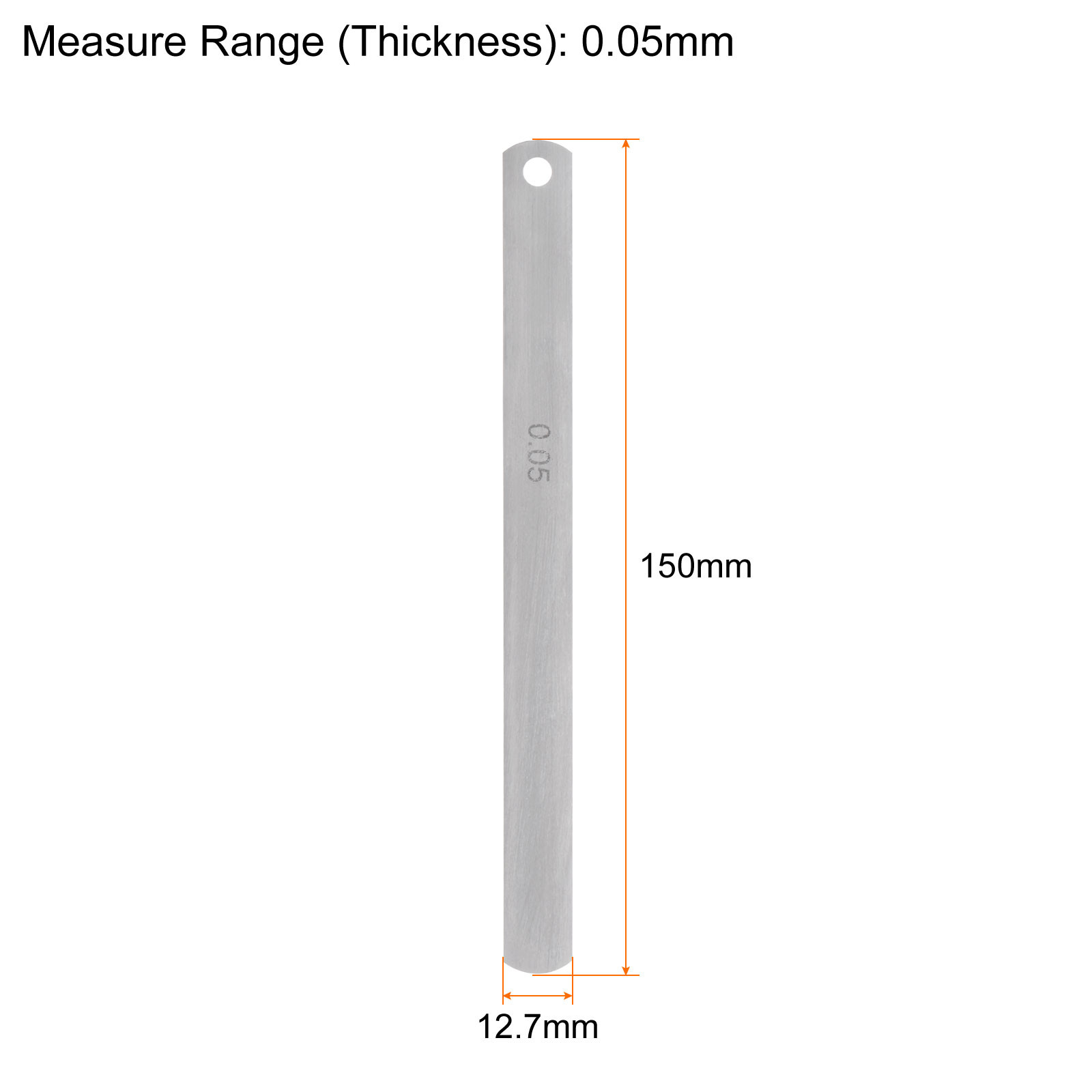 10pcs Mn Steel Feeler Gauge 0.05mm Thickness Metric Filler Thickness Gage