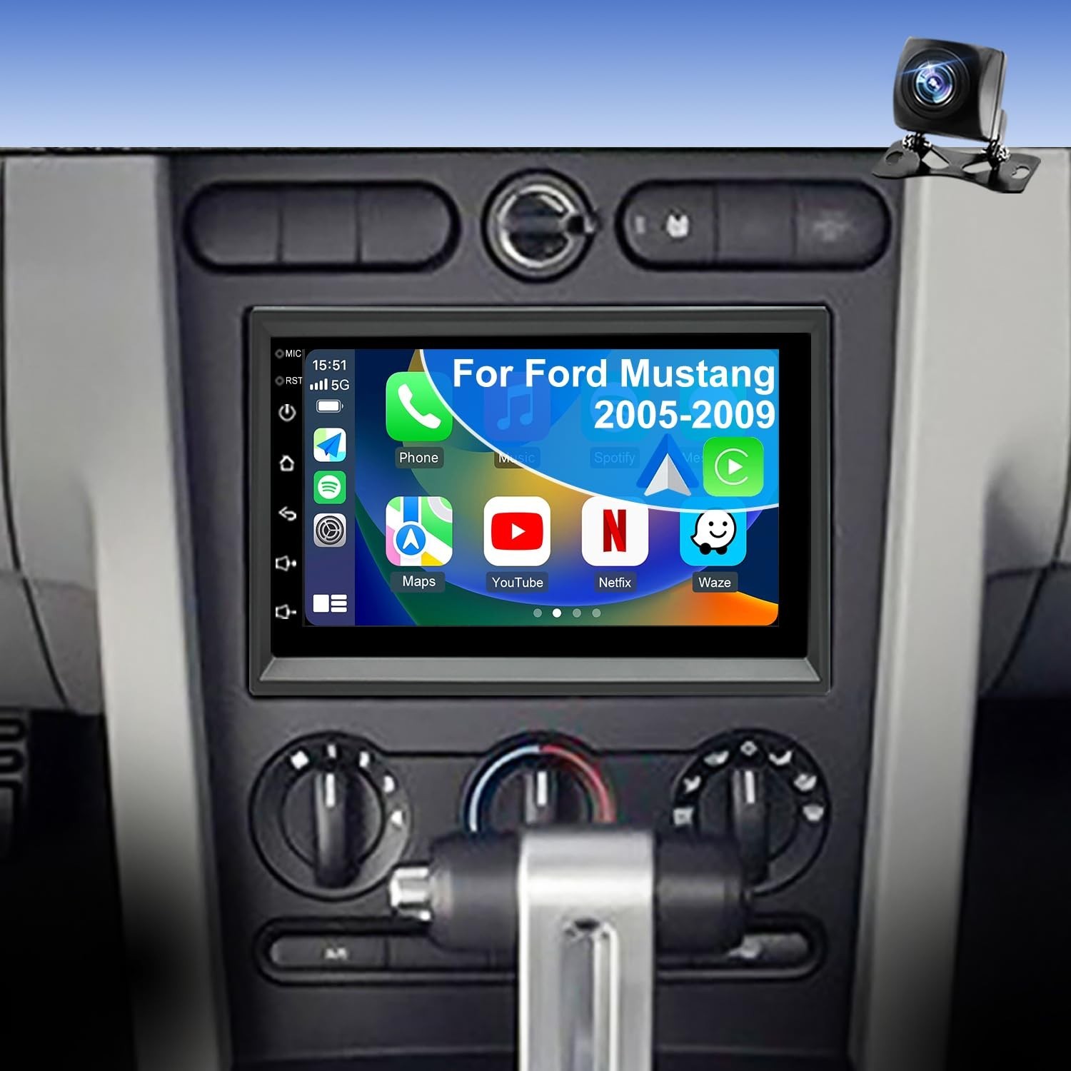 5GWifi Android Upgrade Car Radio for Ford Mustang 2005-2009, Explorer 2006-20…