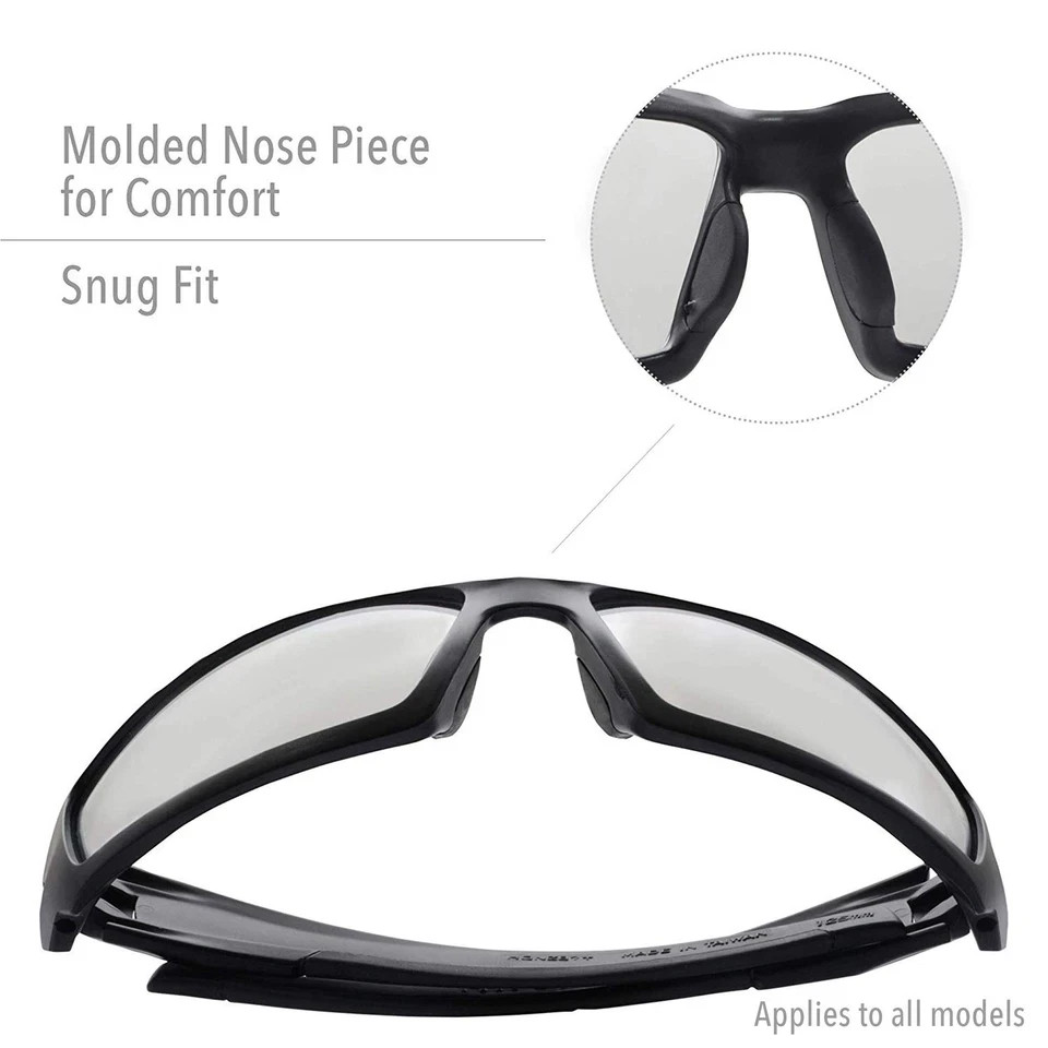 Uvex Hypershock Safety Glasses Hydroshield AF Coating Smoke Brown Frame Expresso