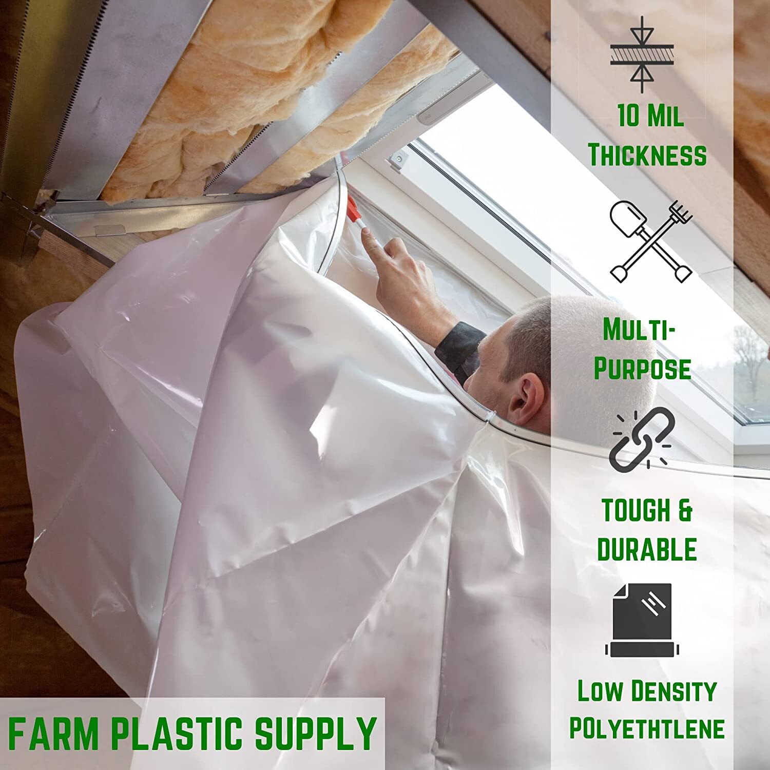 Poly Cover – 10 Mil Clear Plastic Sheeting
