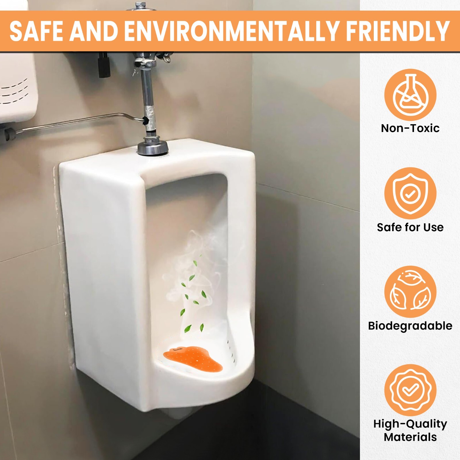 3 – 50 Scented Bathroom Urinal Screens Deodorizing Anti-Splash Fresheners Mats