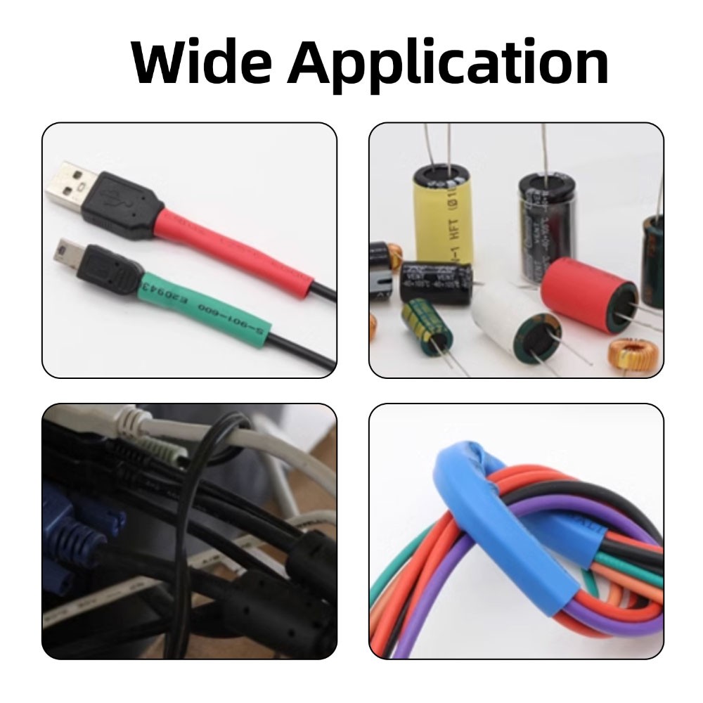 560 Pcs HEAT SHRINK Tubing Sleeve 2:1 Shrinkable Tube Wire Cable Assortment Kit