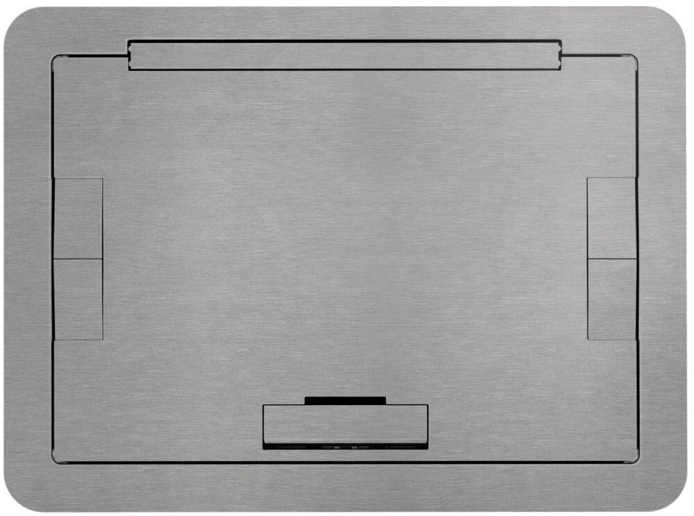 Wiremold EFB6810BTAA, Brushed, Aluminum, Flush Style, Floor Box Cover, 1 pc