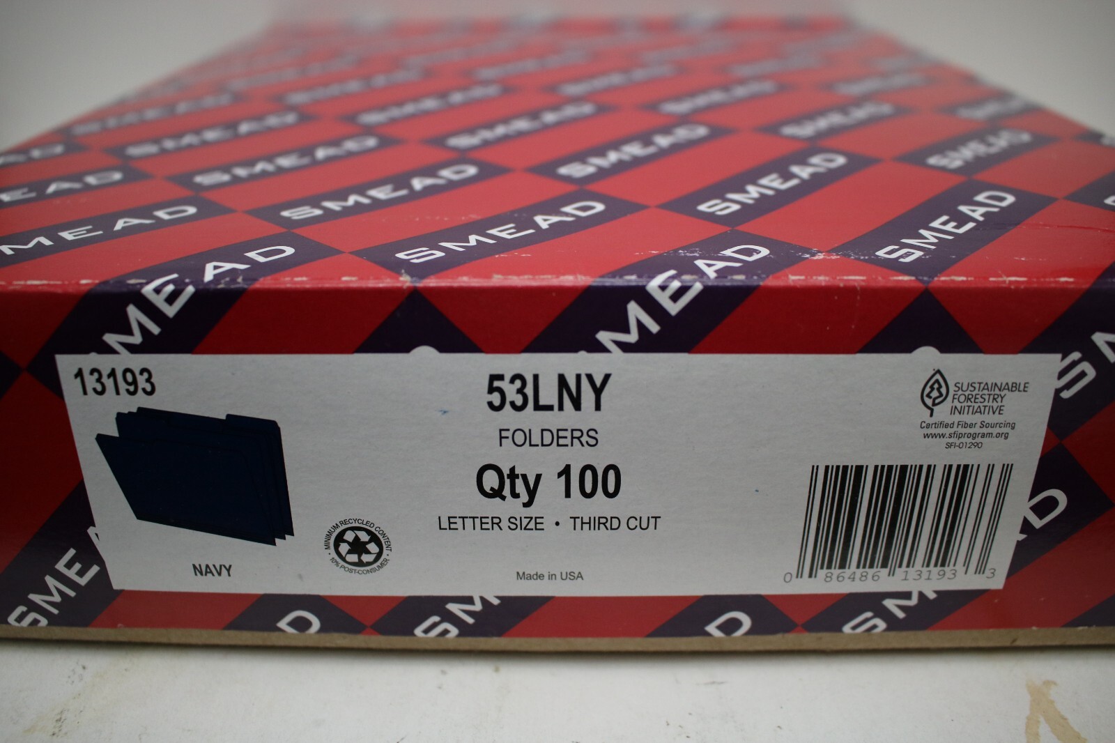 Smead 13193 Navy Blue Colored File Folders Letter 8.50″ X 11″ – 0.75″
