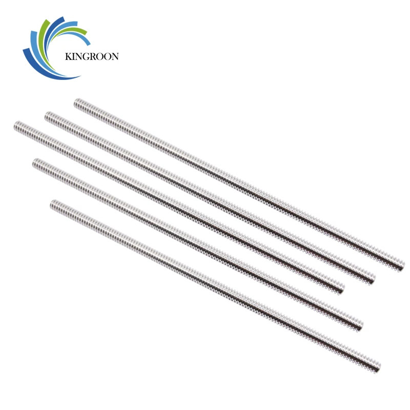 Lead 2mm Trapezoidal Screw Without Copper Nut T8 Lead Screw 100/150/200/250/300