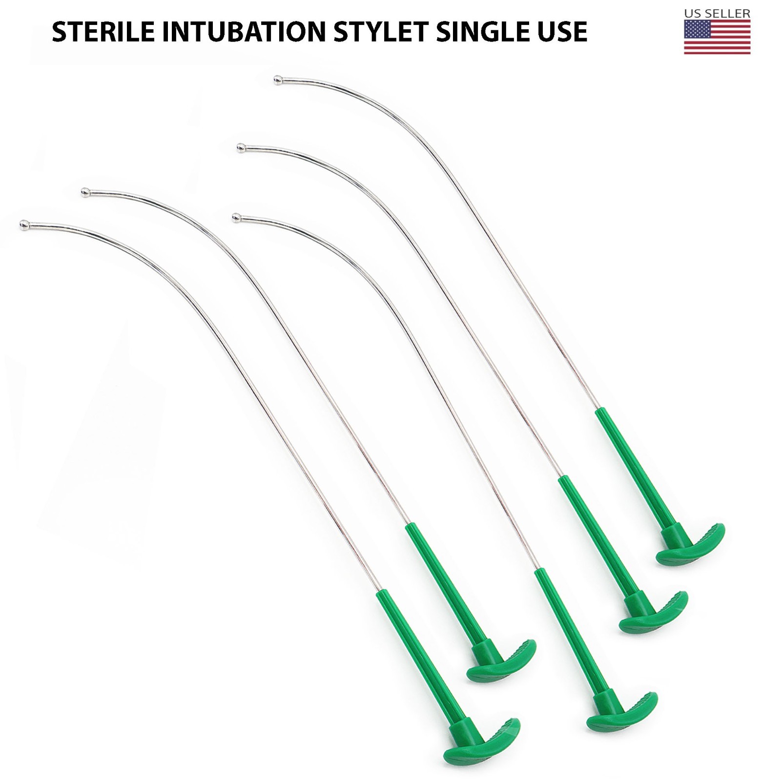 Single Use Intubation Stylet Sterile Stylets Anesthesia Instrument Box of 5 Pcs