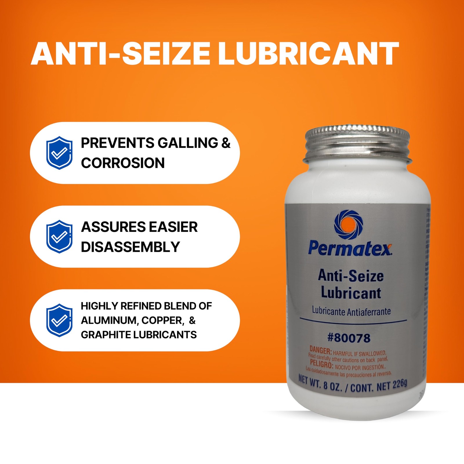 Permatex 80078 Anti-Seize Lubricant With Brush Top Bottle Prevents Galling Co…