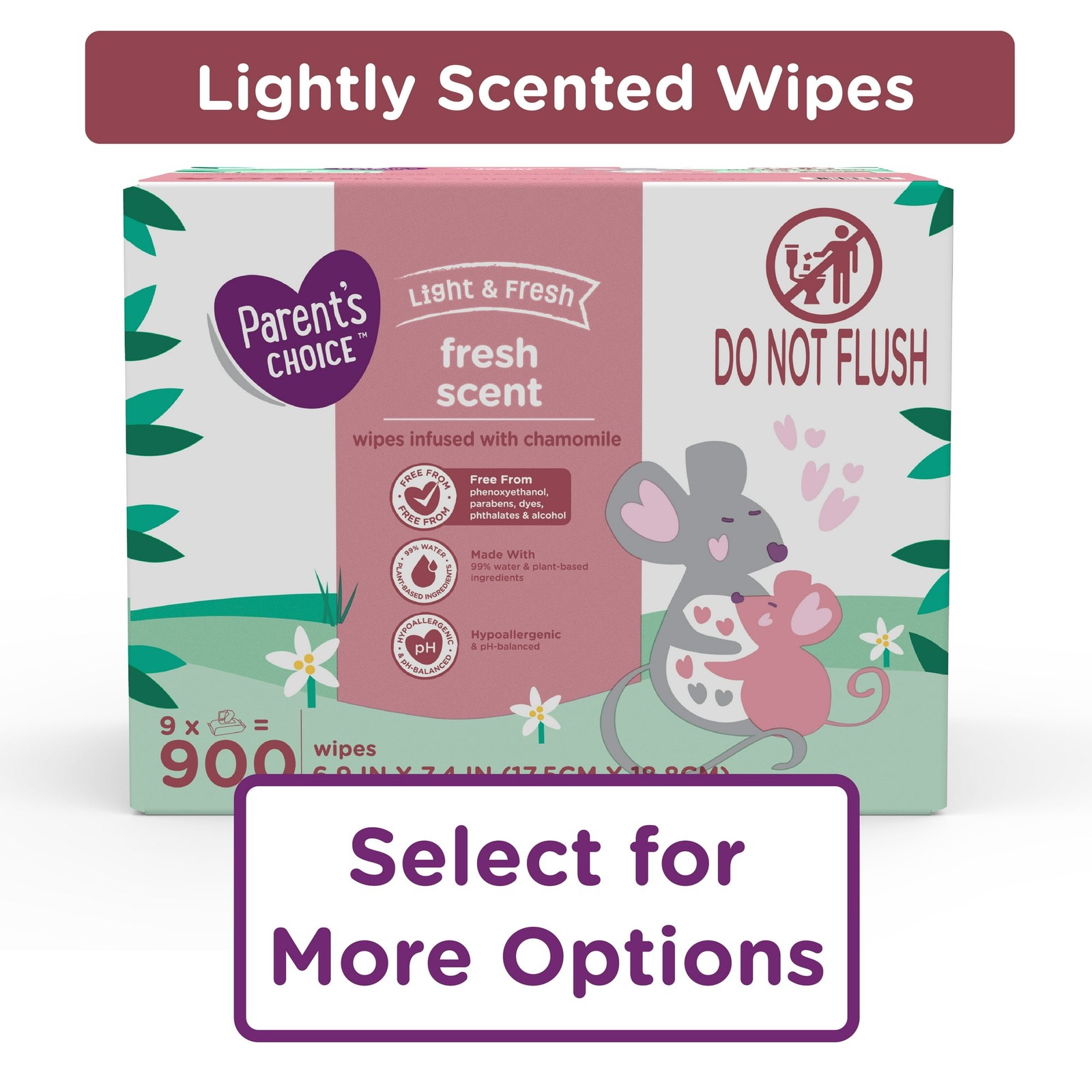 Parent’s Choice Fresh Scent Baby Wipes, 900 Count (Select for More Options)