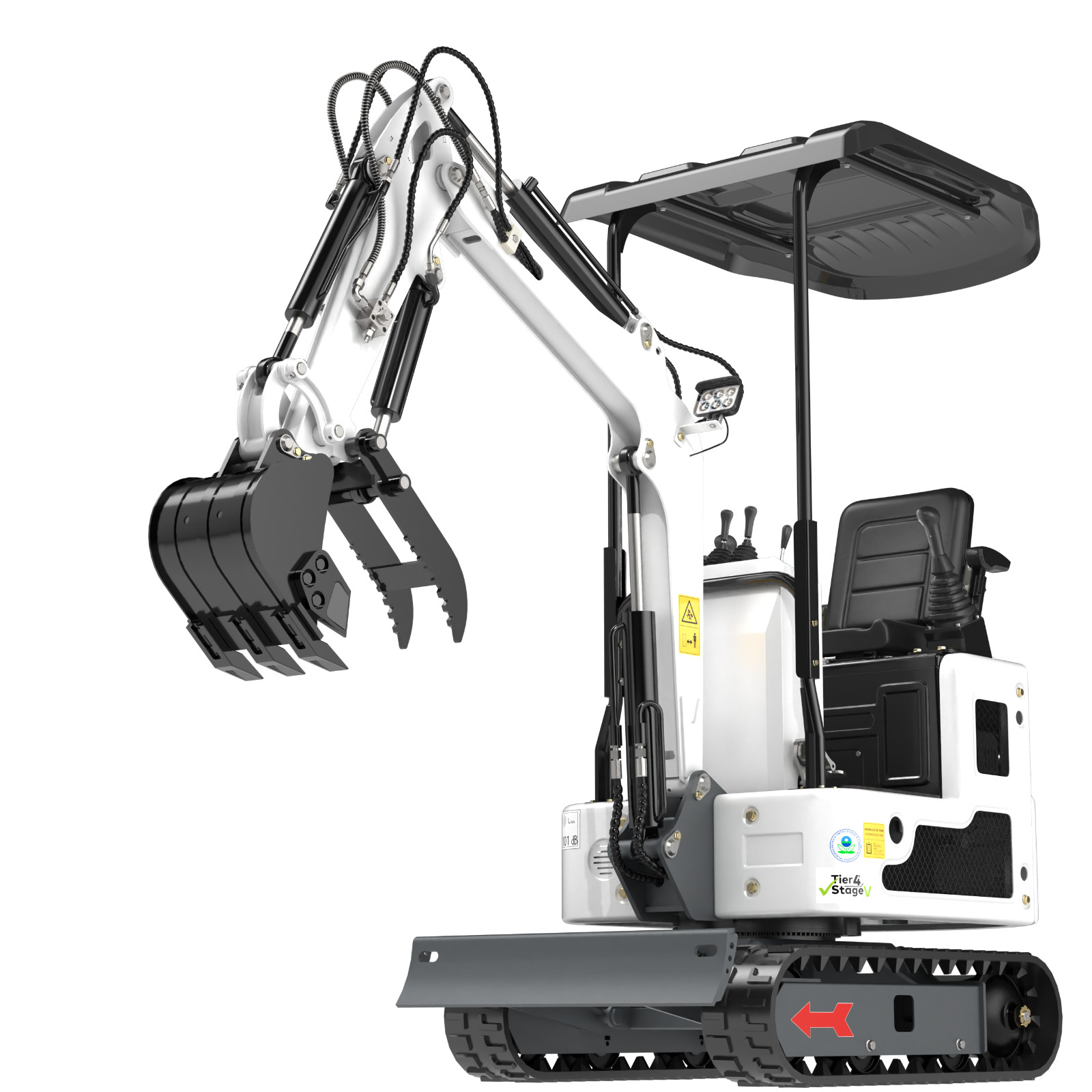 Mini Excavator 1 Ton 13.5hp Mini Digger Crawler Track Gas EPA Engine USA Stock