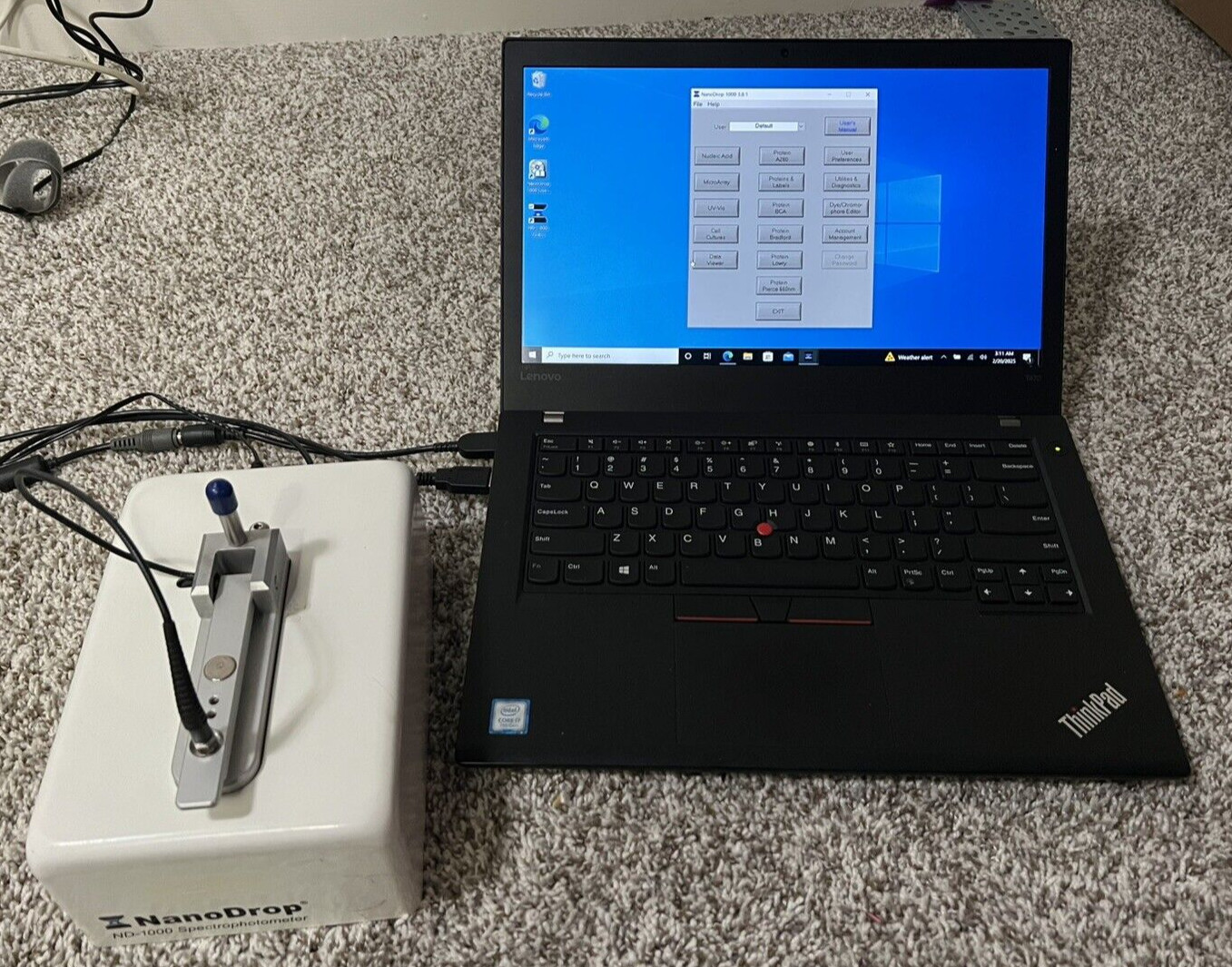 Thermo Nanodrop 1000 with Win10 Lenovo Touch Screen Laptop with 6-month warranty