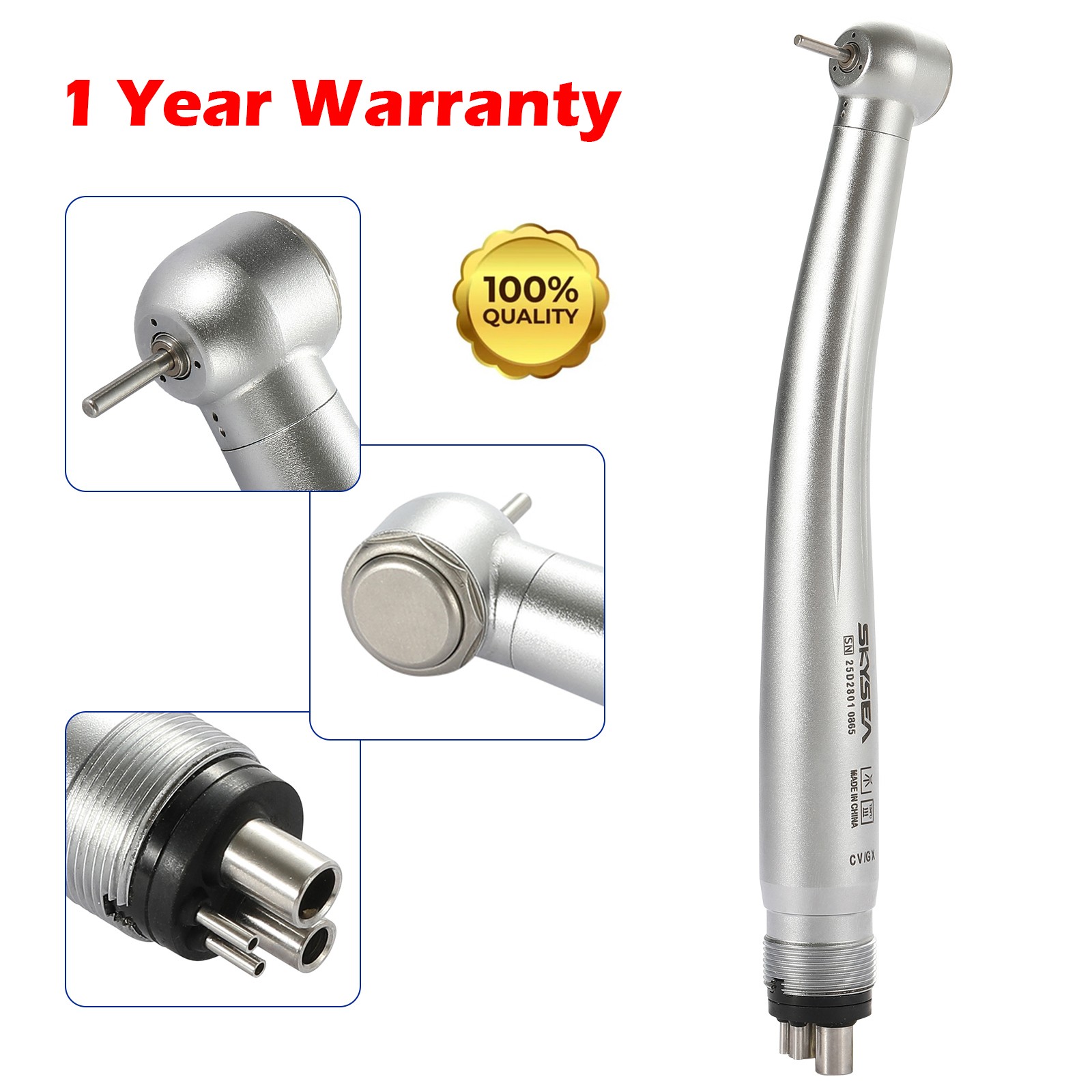 SANDENT High Speed Handpiece 4 Hole 2 Holes Push Button Turbine Y1BA4