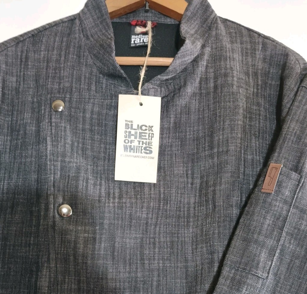 Medium Rare Chefs Apparel Chefs Jacket XL NWT Canada Made Charcoal Vented NWT
