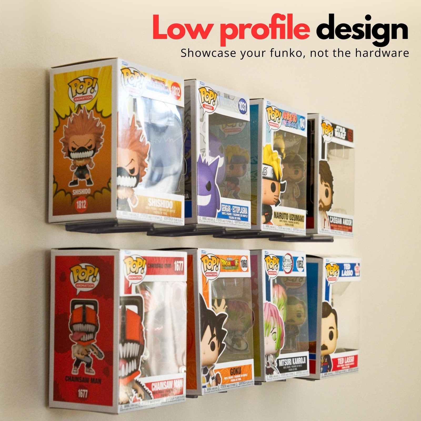 Adhesive Display Shelf for Funko Pop Boxes (16-Pack) – Clean Mount for Funko …