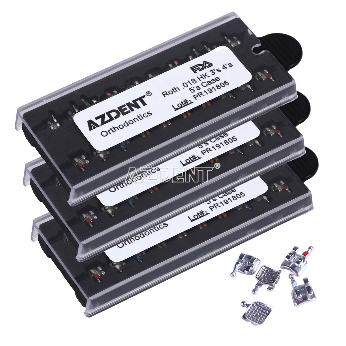 AZDENT Dental Ortho MIM Monoblock Bracket Braces Mini Roth MBT 018/ 022 Hook 345