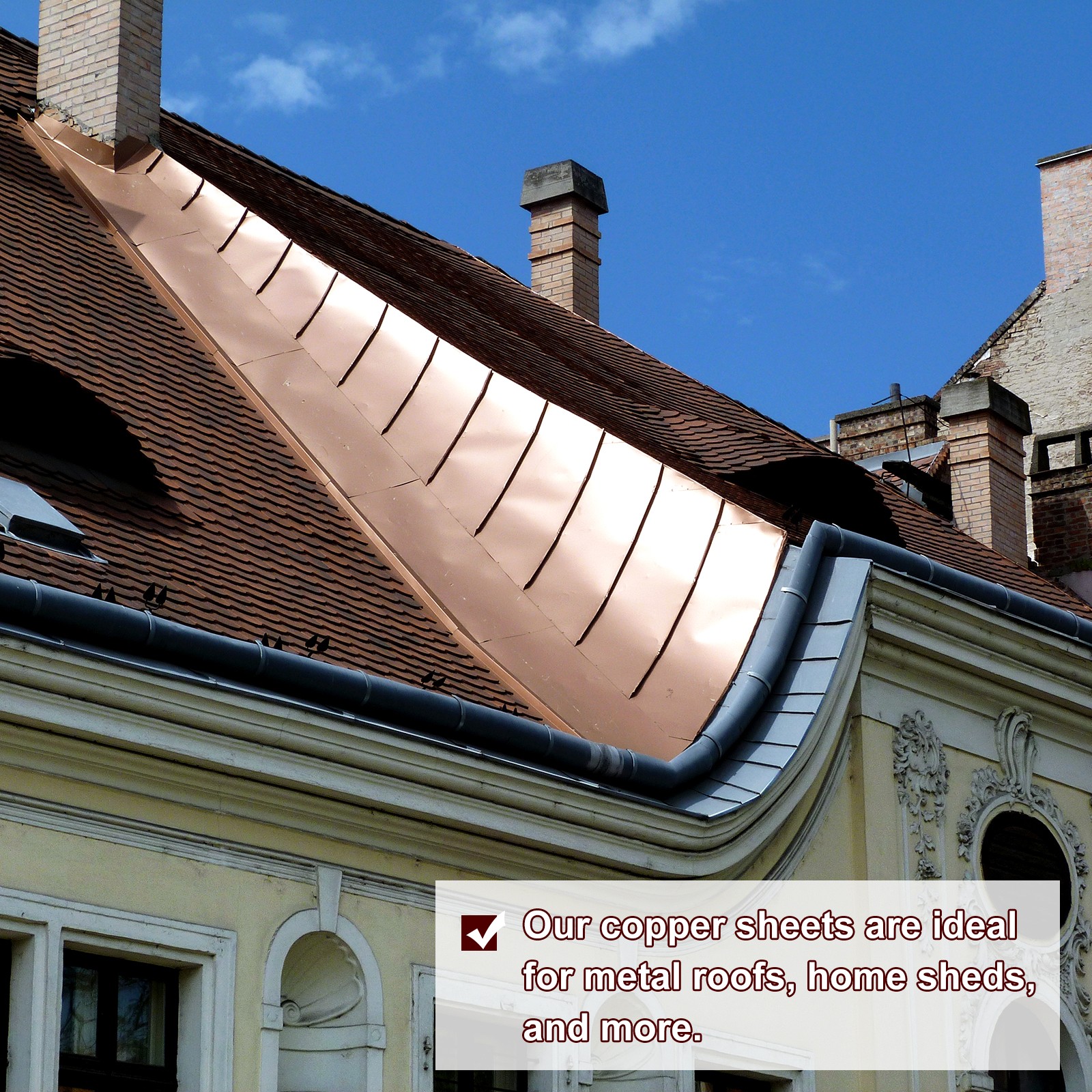 Pure Copper Sheet Roll, 0.05mm 29Ga Thick T2 5Ft x 6in Copper Strip for Craft