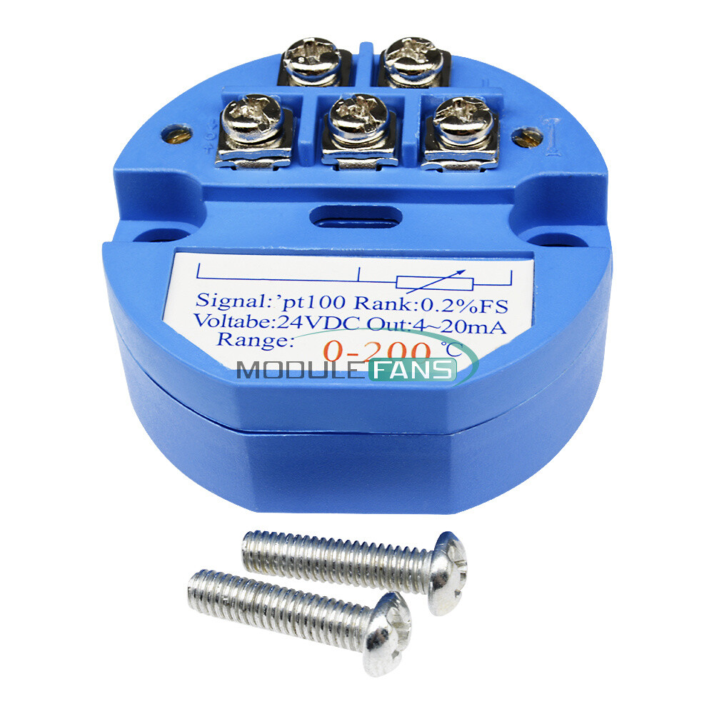 PT100 -50~50/100/150℃ 0~100150/200/250/300/400°C Temperature Sensor Transmitter